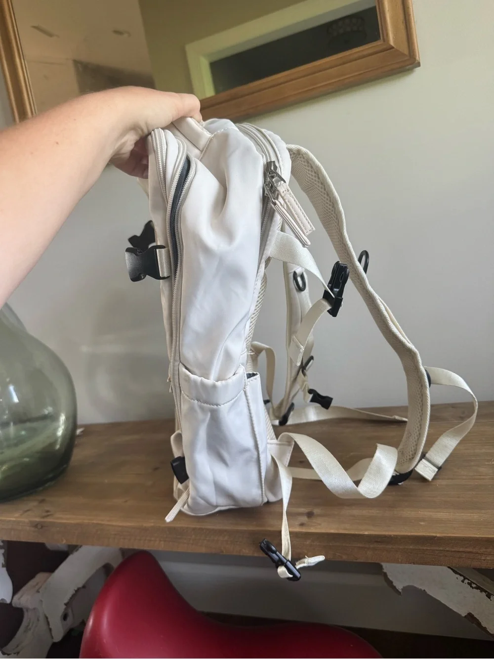 Backpack Travel Bag Personal item white